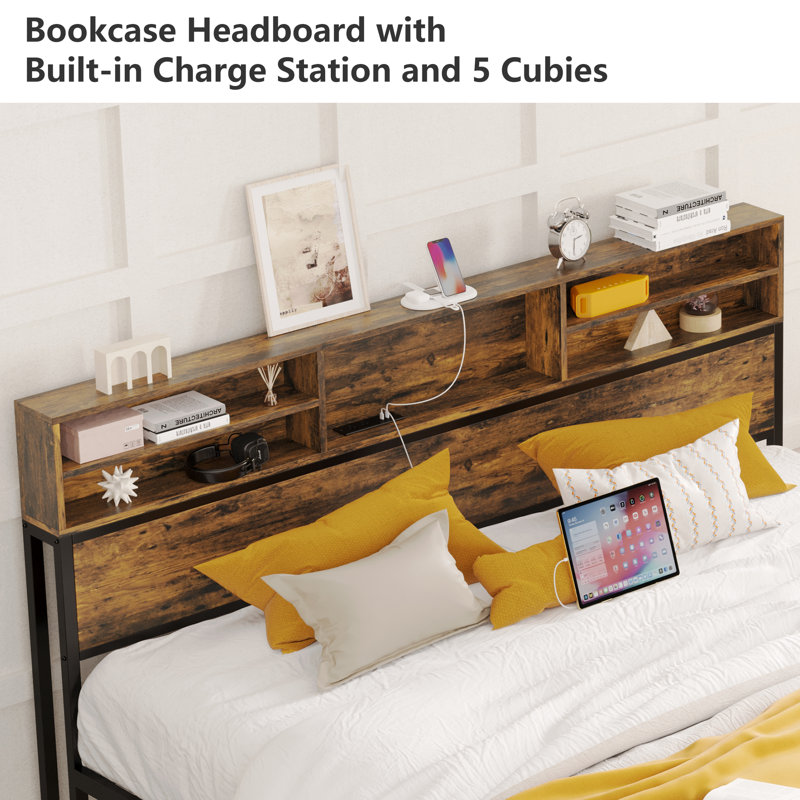 Millwood Pines Storrs Metal Storage Bed & Reviews Wayfair